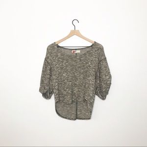 Free People Beach | Grey Space Dye Knit Sweater